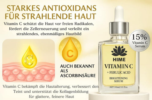 Vitamin C Serum – 15 % hochdosiert gegen Falten 30 ml – Bild 2