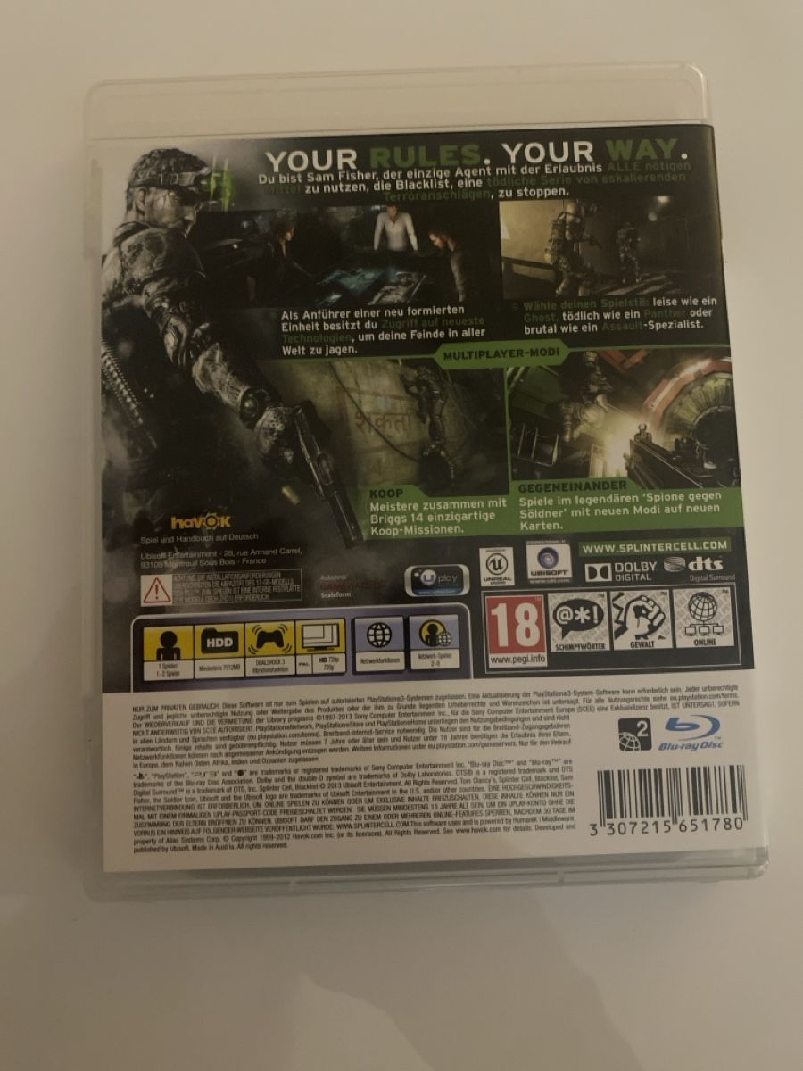 Tom Clancy's Splinter Cell: Blacklist PS3
