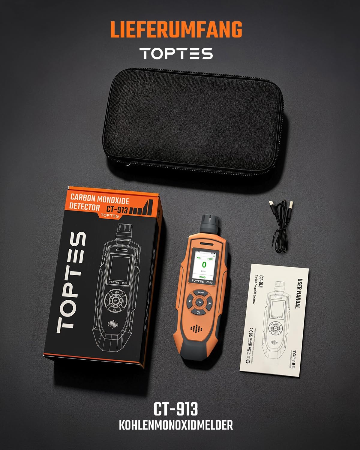 TOPTES CT-913 CO-Melder – Ansicht 7