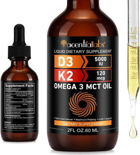 Vitamin D3 K2 Tropfen 5000 IE MK-7 120 µg 60 ml