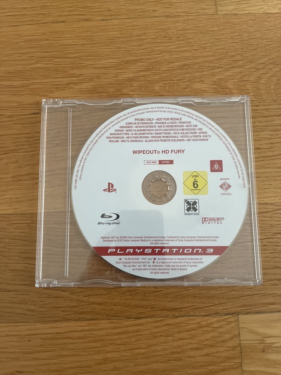 Wipeout hd fury ps3 promo disc