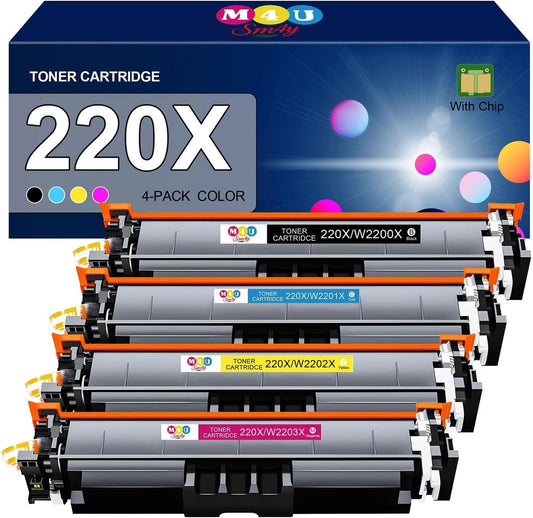 220X Toner 4er Set mit Chip für HP 4302 und 4202