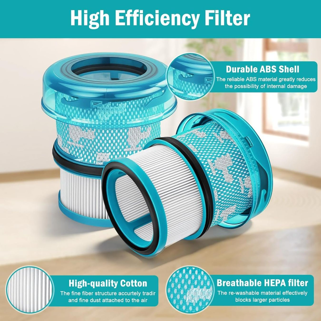 3x HEPA Filter für Dyson V16 Piston Animal DS60