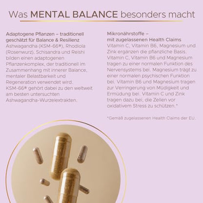 Mental Balance mit KSM-66 Ashwagandha, 60 Kapseln – Produktbild 3