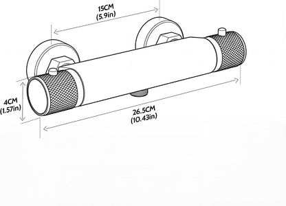 MENDIO Duschthermostat Chrom Aufputz
