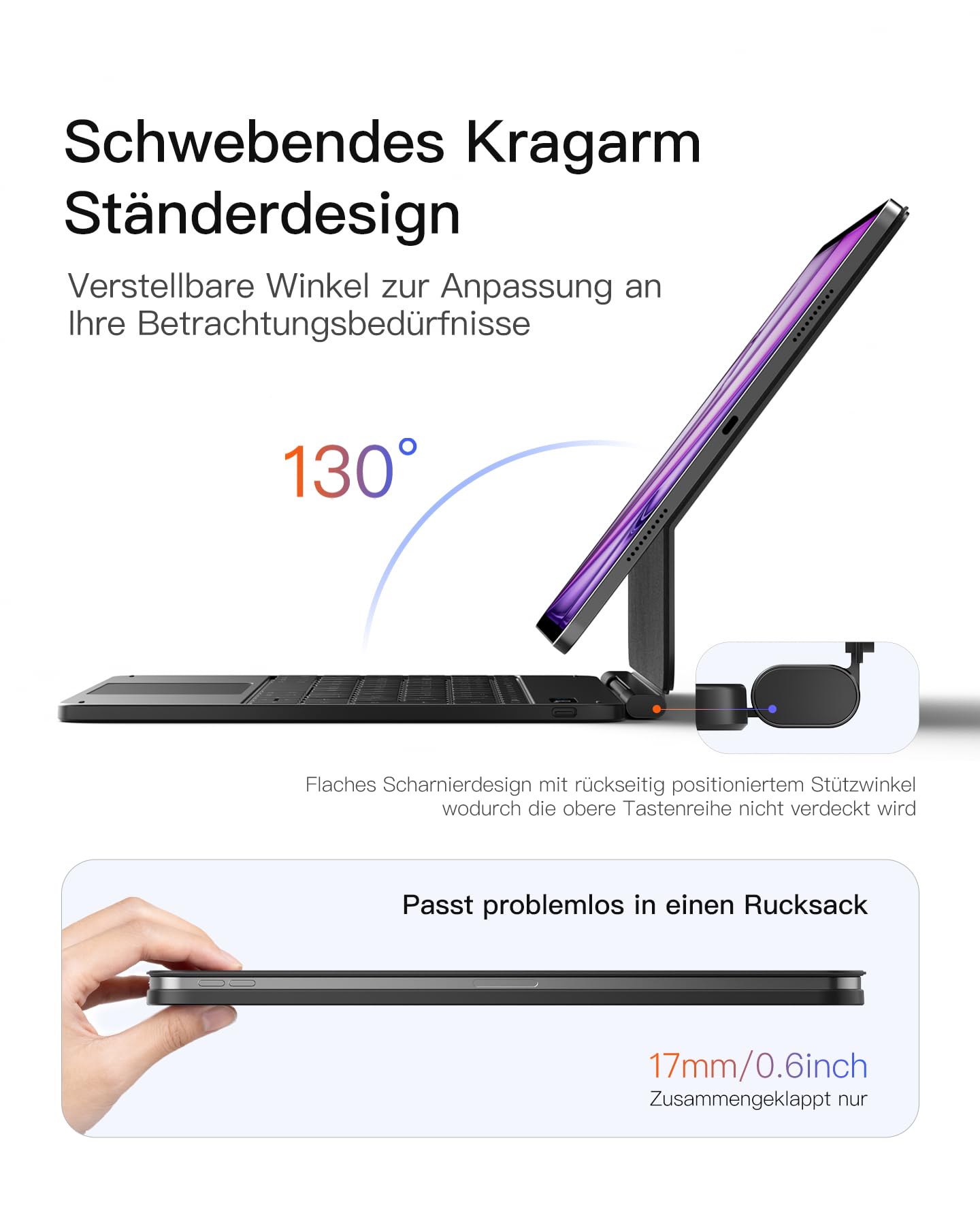 Inateck Tastaturhülle mit Touchpad Detail