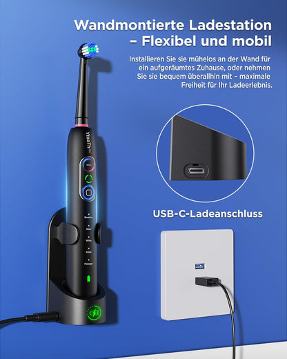 YTEATH PRO Elektrische Zahnbürsten Doppelpack