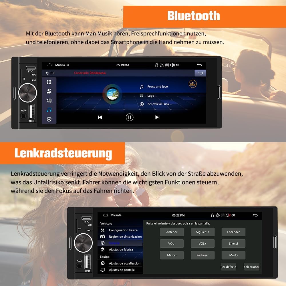 Junsun 1-DIN Autoradio Anschlüsse