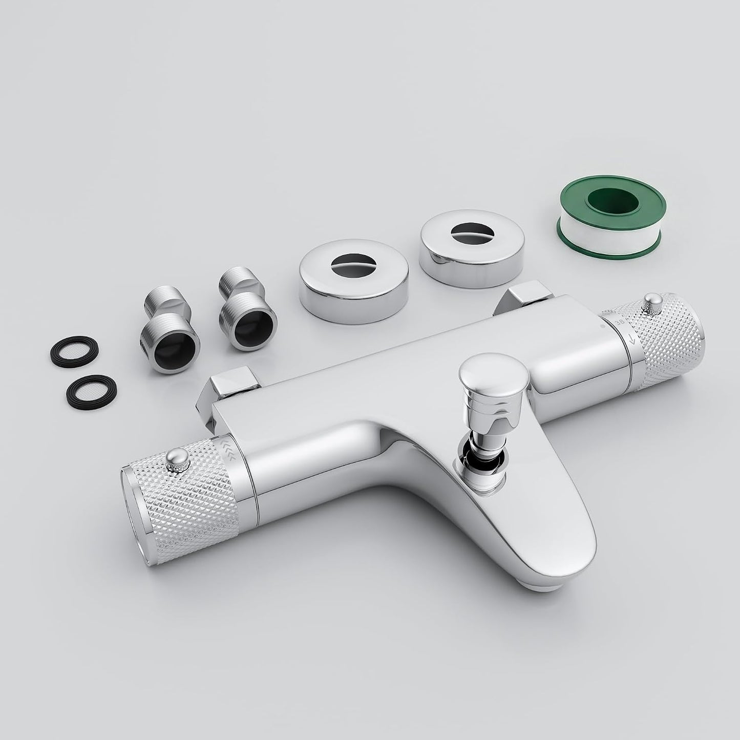 MENDIO Badewannenthermostat Chrom