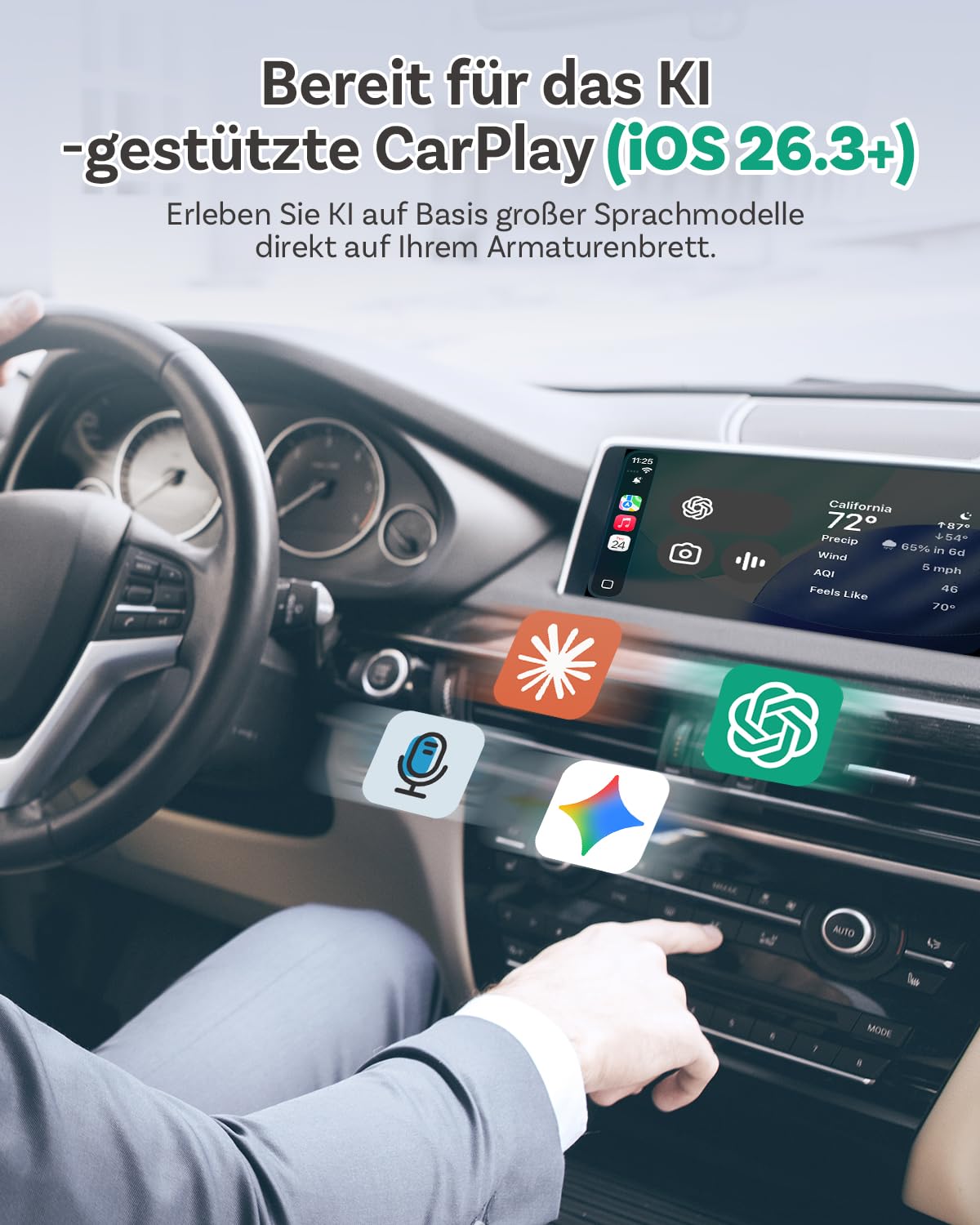 Qzonnect CarPlay Adapter Anschluss
