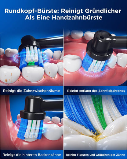 YTEATH PRO Elektrische Zahnbürsten Doppelpack