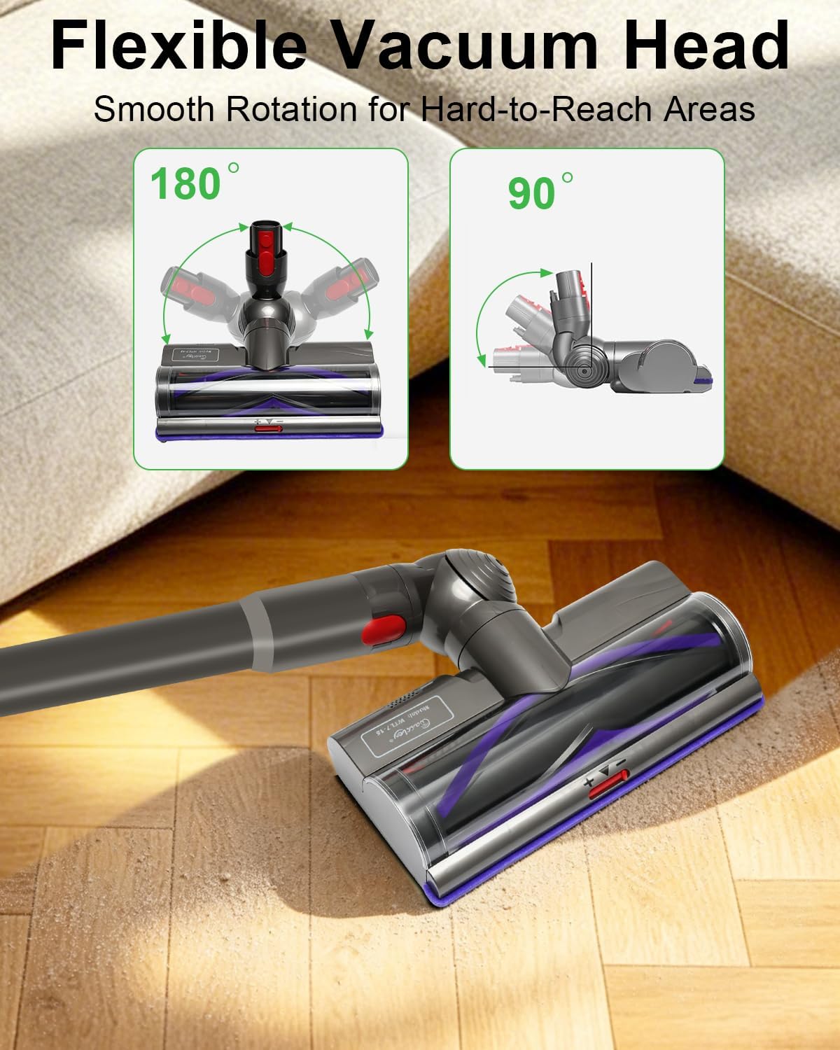 Dyson V7-V15 Bürste LED mit Ersatzrollen