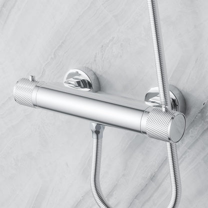 MENDIO Duschthermostat Chrom Aufputz