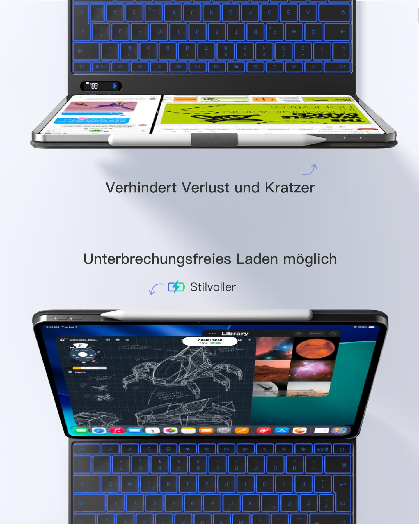Inateck iPad Hülle vertikaler Ständer