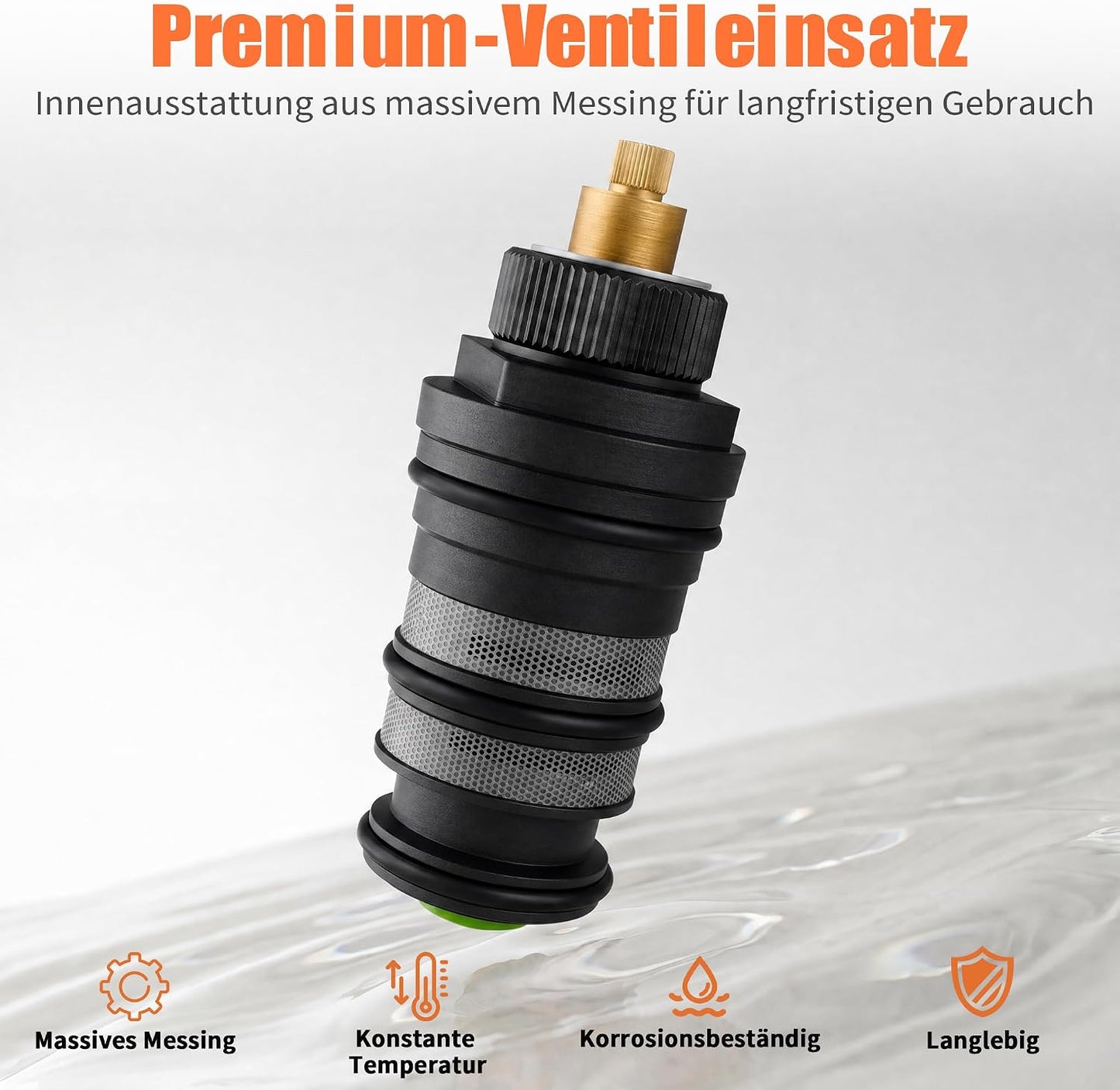 MENDIO Duschthermostat Chrom Aufputz