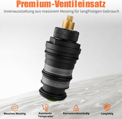 MENDIO Duschthermostat Chrom Aufputz