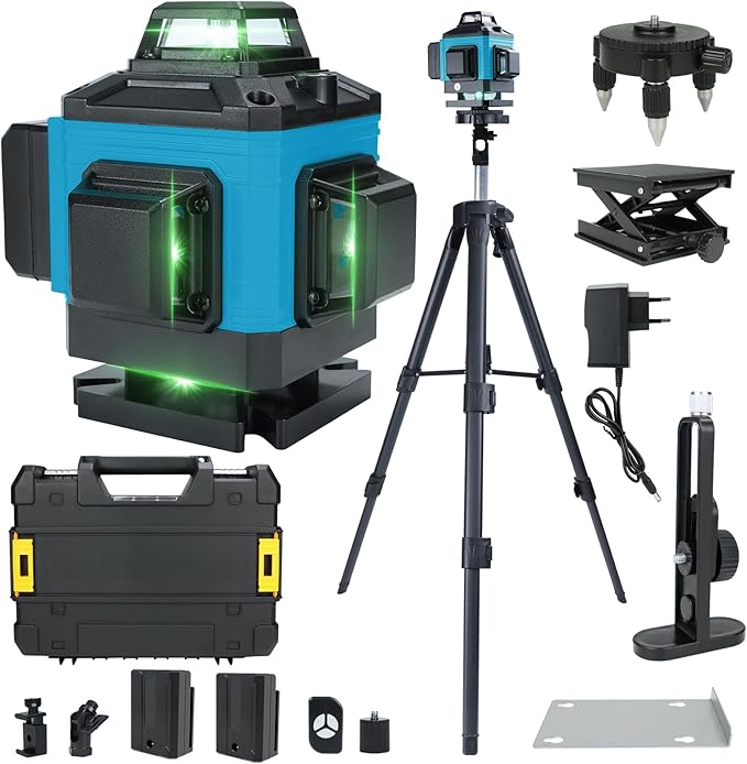 Kreuzlinienlaser 4×360° 16 Linien mit Stativ