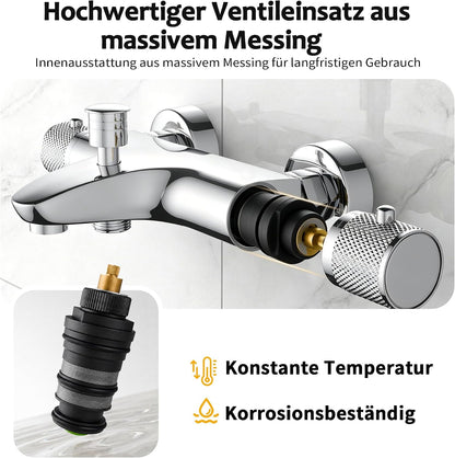 MENDIO Badewannenthermostat Chrom