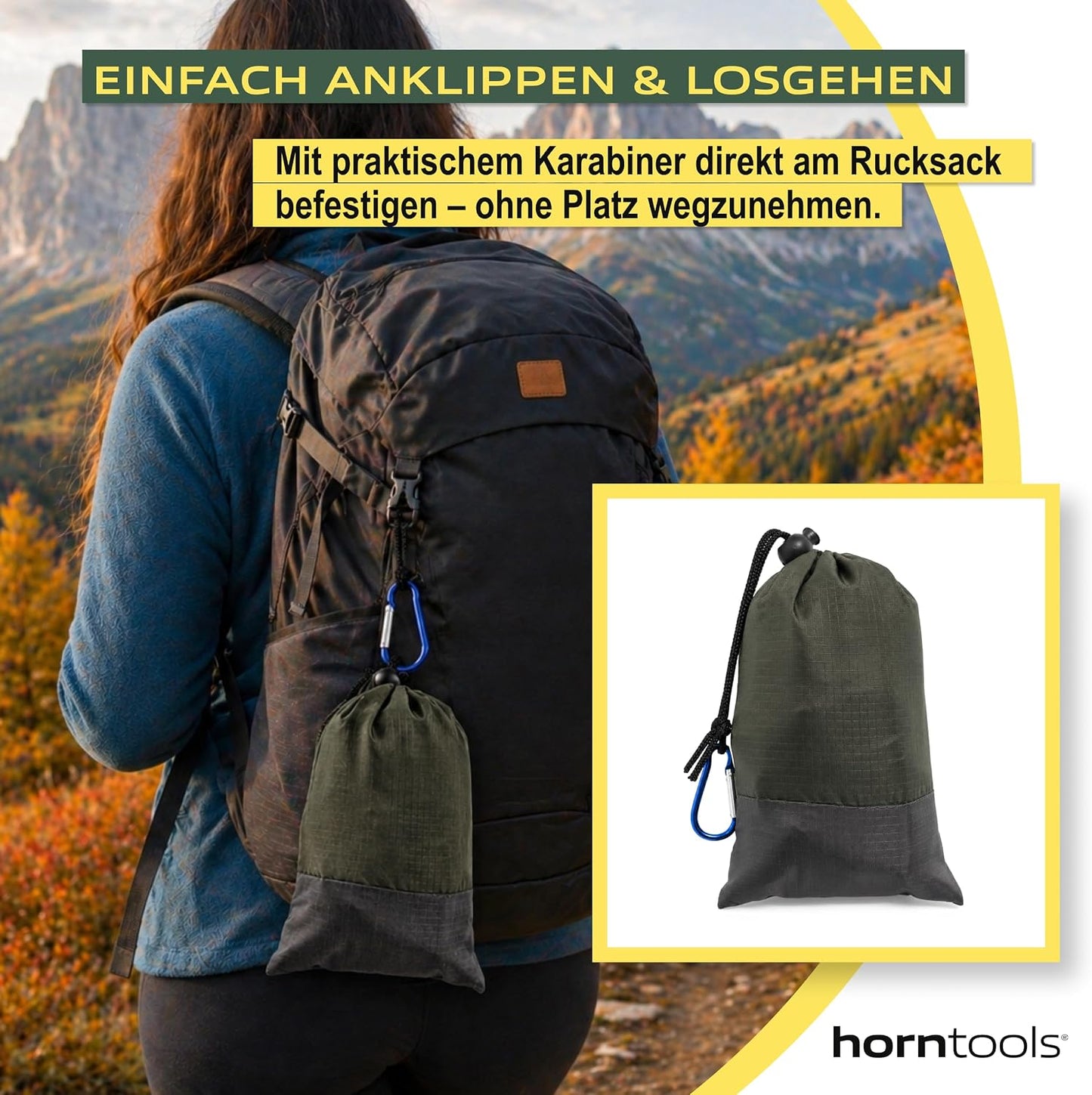 horntools Picknickdecke mit Tragebeutel