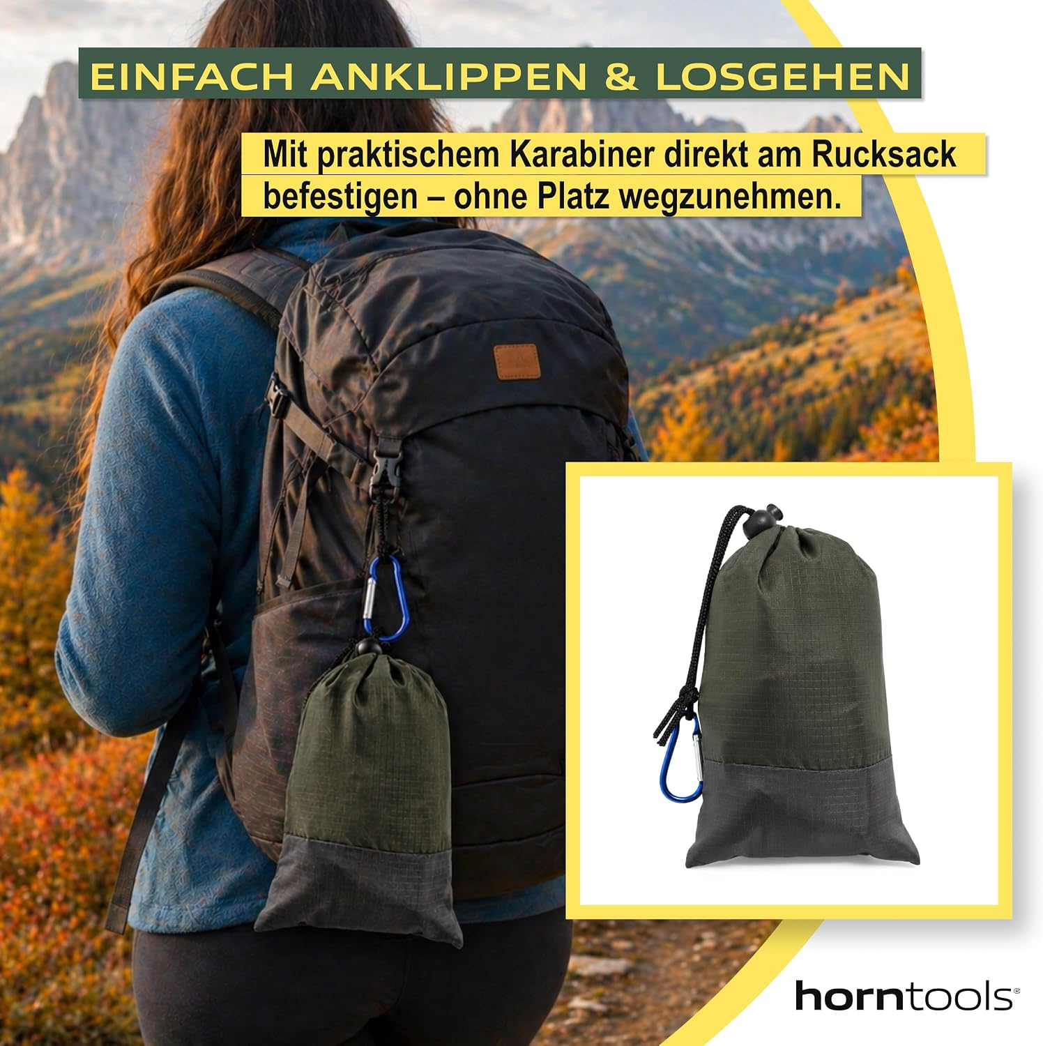 horntools Picknickdecke mit Tragebeutel