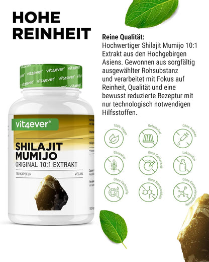 Shilajit Mumijo Kapseln Verpackung Rückseite