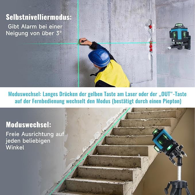 Grüner Kreuzlinienlaser 16 Linien