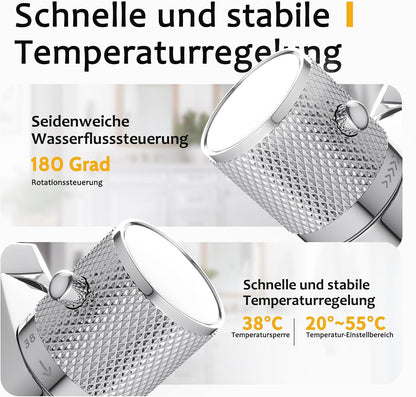 MENDIO Badewannenthermostat Chrom