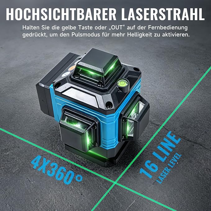 Selbstnivellierender Kreuzlinienlaser Details