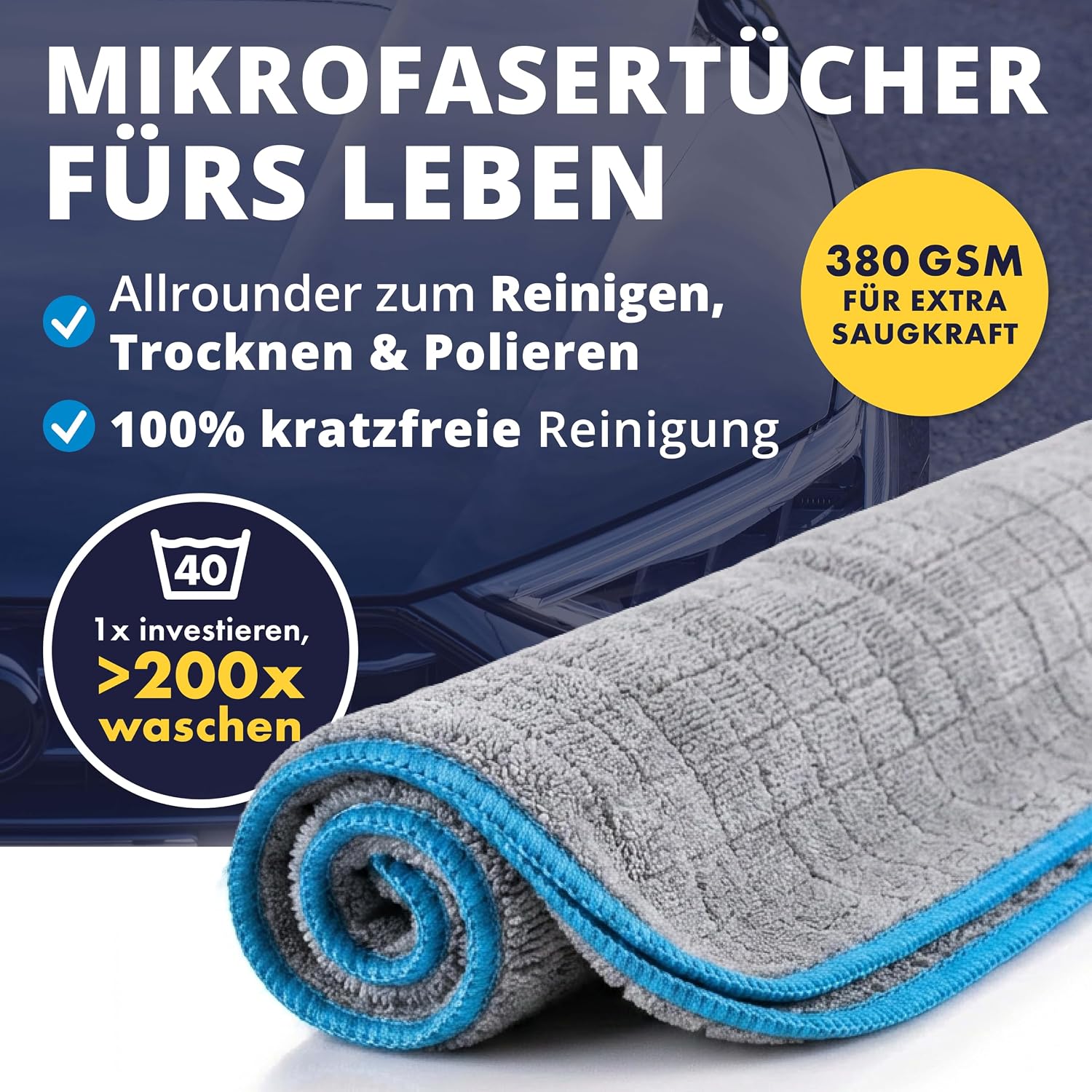 LICARGO Mikrofasertücher 40x40 cm