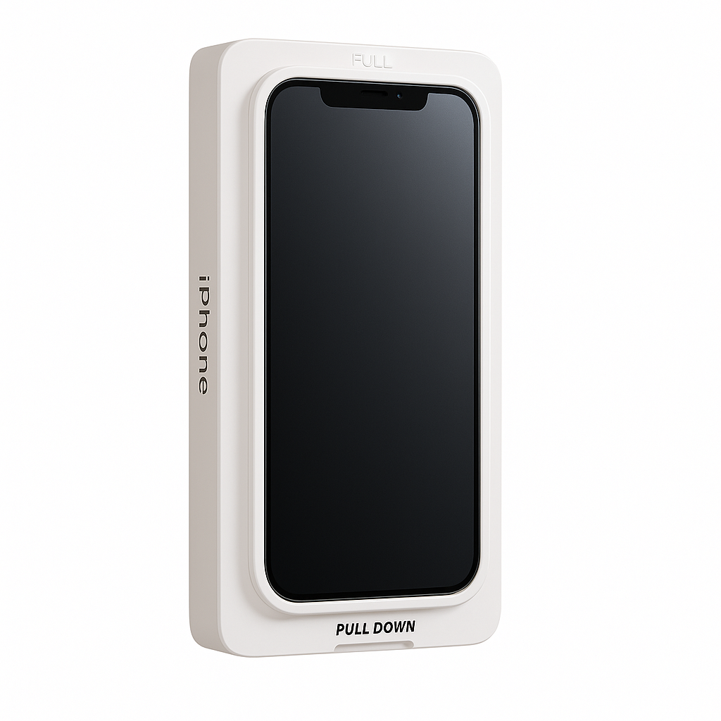 iPhone 16 Pro Max Panzerglas mit Rahmen – Blasenfrei & Selbstjustierend