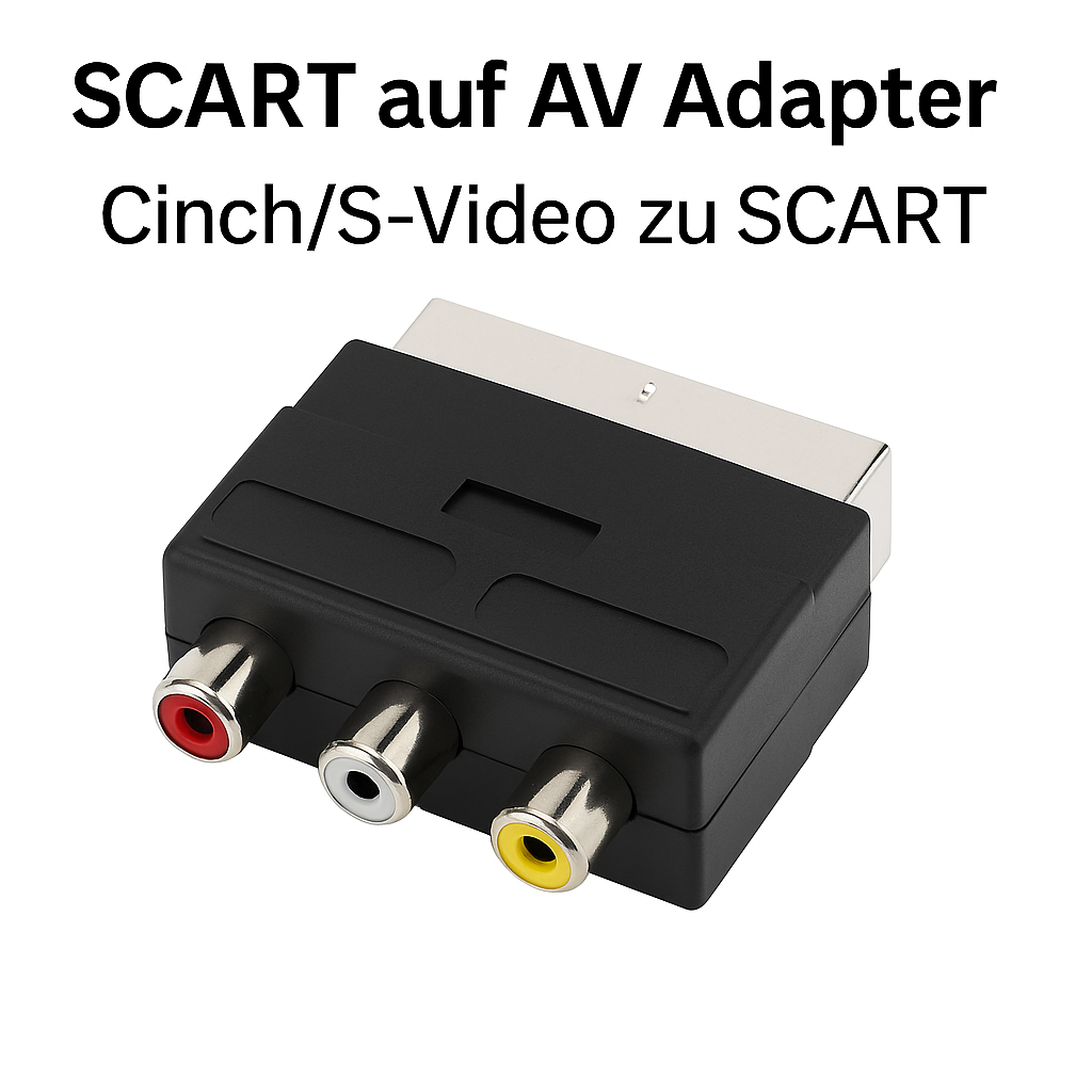 SCART auf AV Adapter – Cinch/S-Video zu SCART
