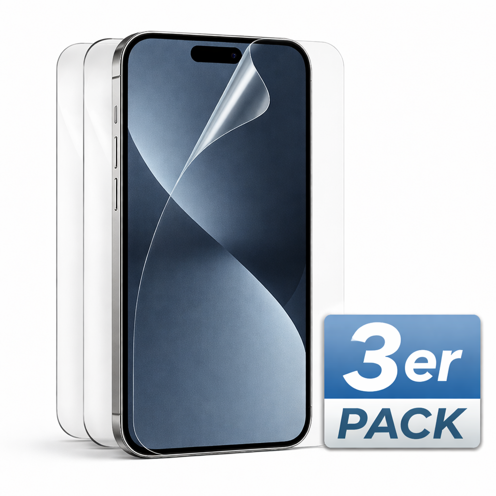 Hydrogel Schutzfolie für iPhone – Full Cover | 1er / 3er / 5er Pack | iPhone 7–17 Pro Max