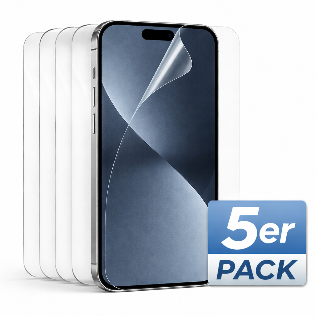 Hydrogel Schutzfolie für iPhone – Full Cover | 1er / 3er / 5er Pack | iPhone 7–17 Pro Max