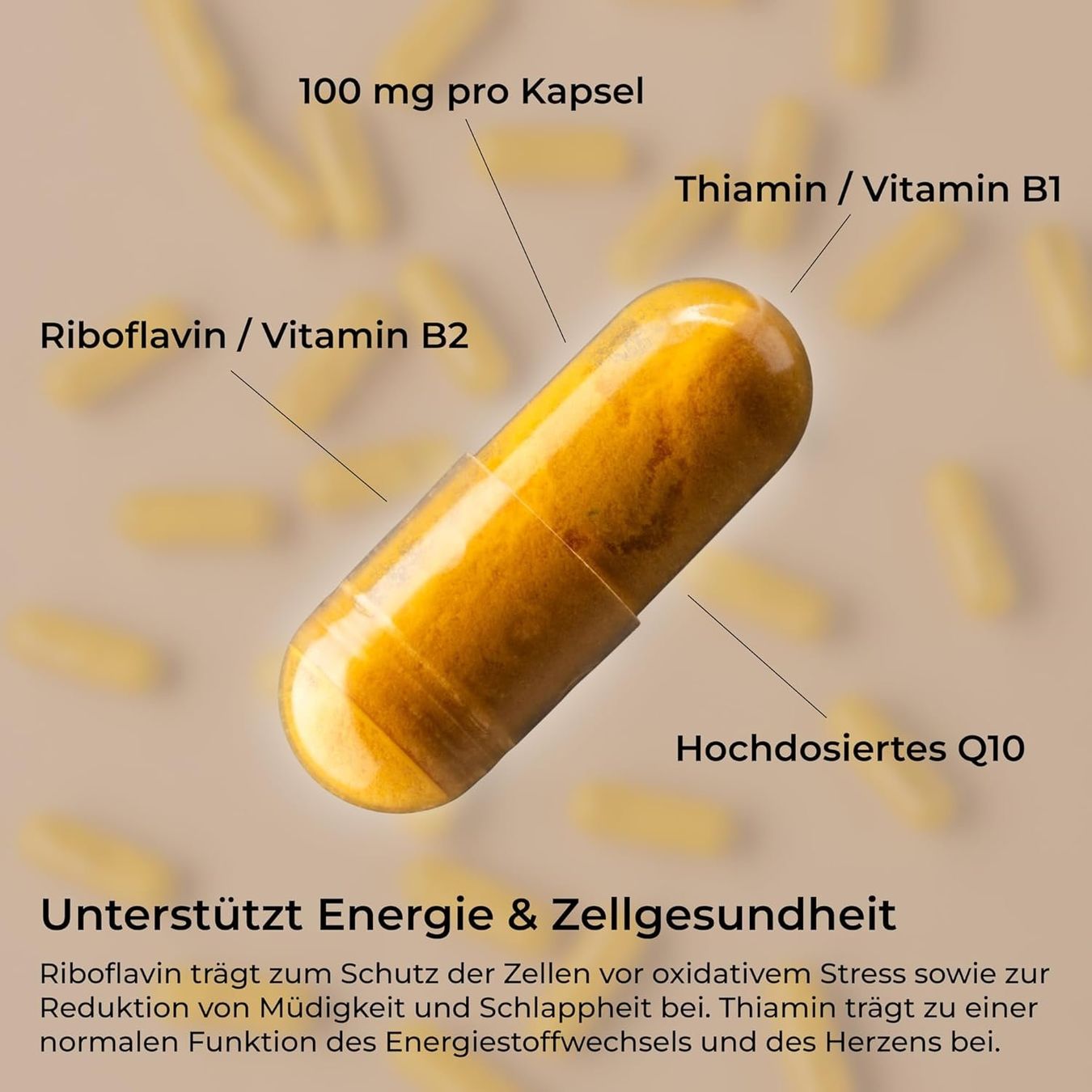 Coenzym Q10 Plus Vit. B1 & B2 – 180 Kapseln