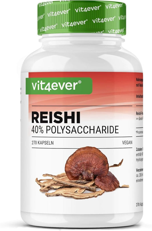 Reishi Pilz Extrakt 1300 mg – 270 vegane Kapseln