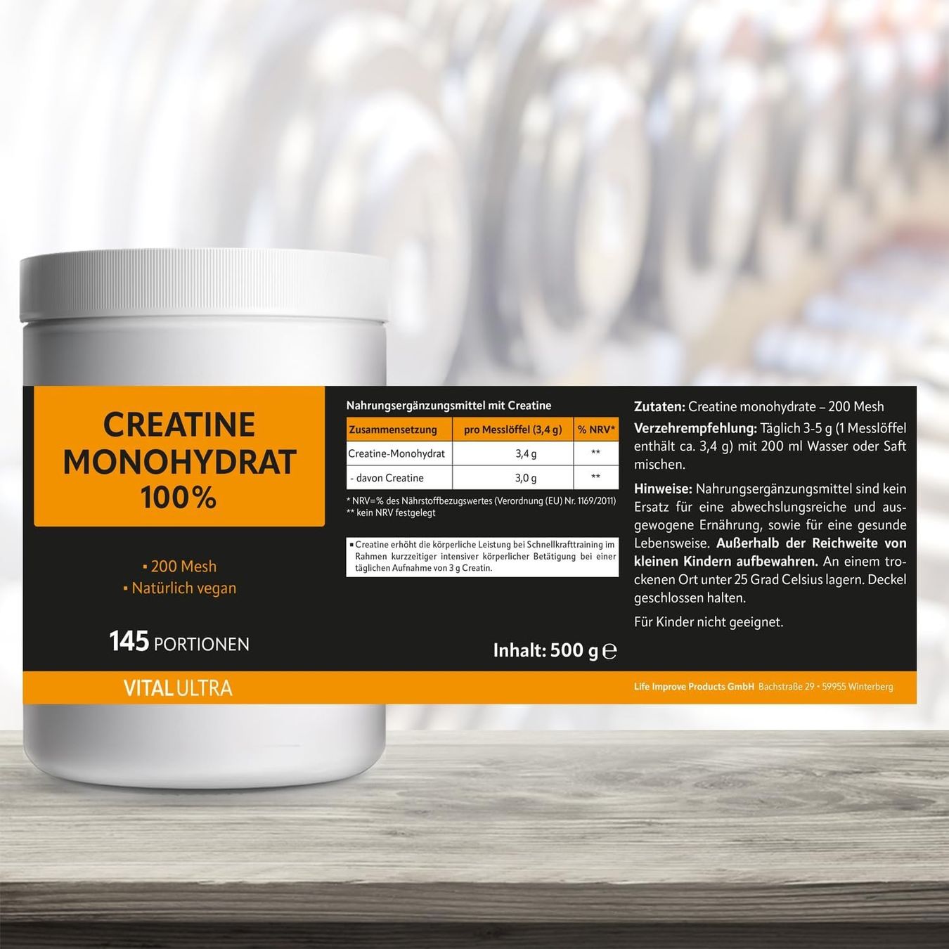 Creatin Monohydrat 500g Neutral 99%