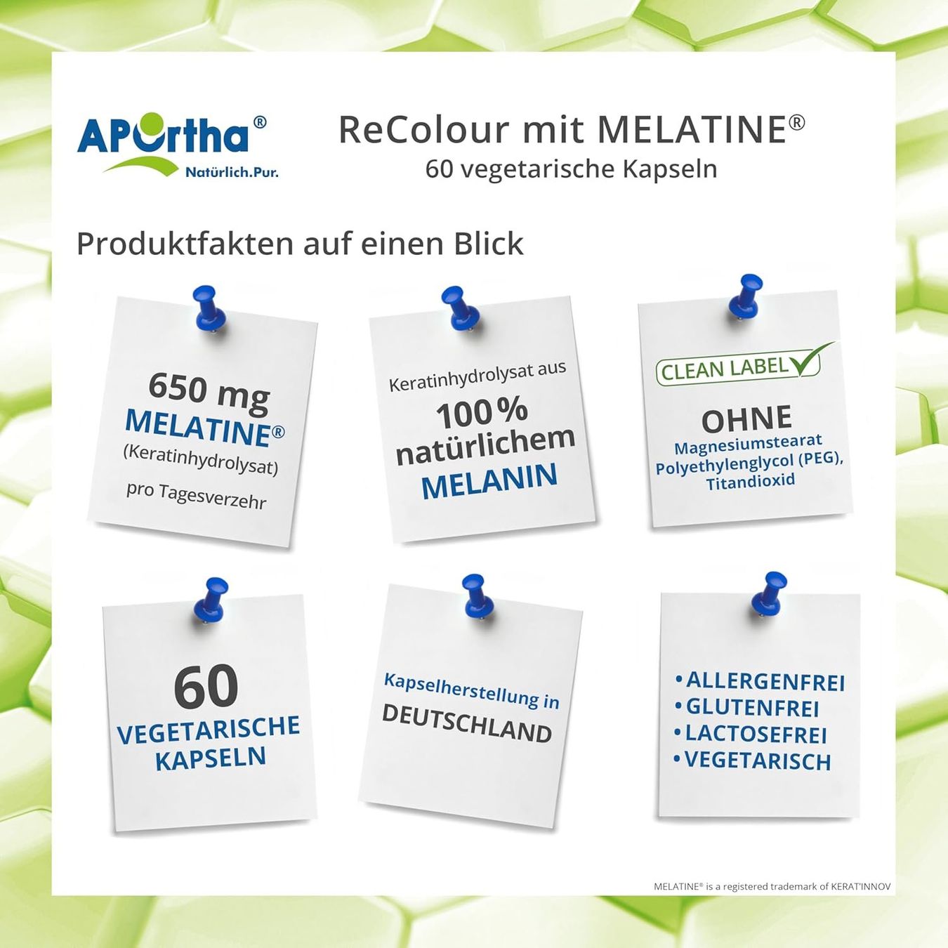 APOrtha ReColour Melanin 60 Kapseln