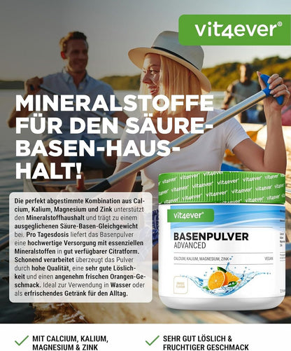 Basenpulver Magnesium Kalium Calcium Zink 360 g Produktbild 2