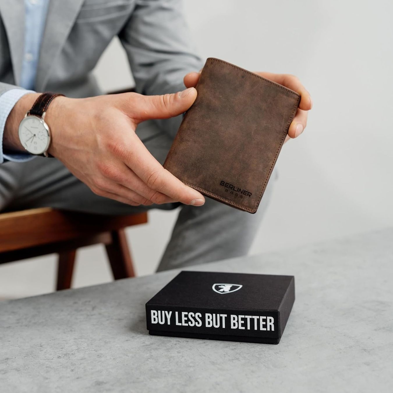 Berliner Bags Thomas Leder Geldbörse Braun