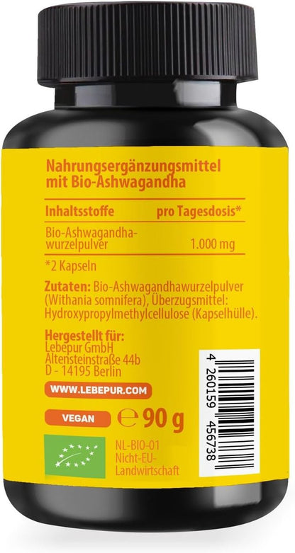 Bio Ashwagandha Kapseln 180 Stück Produktbild 1