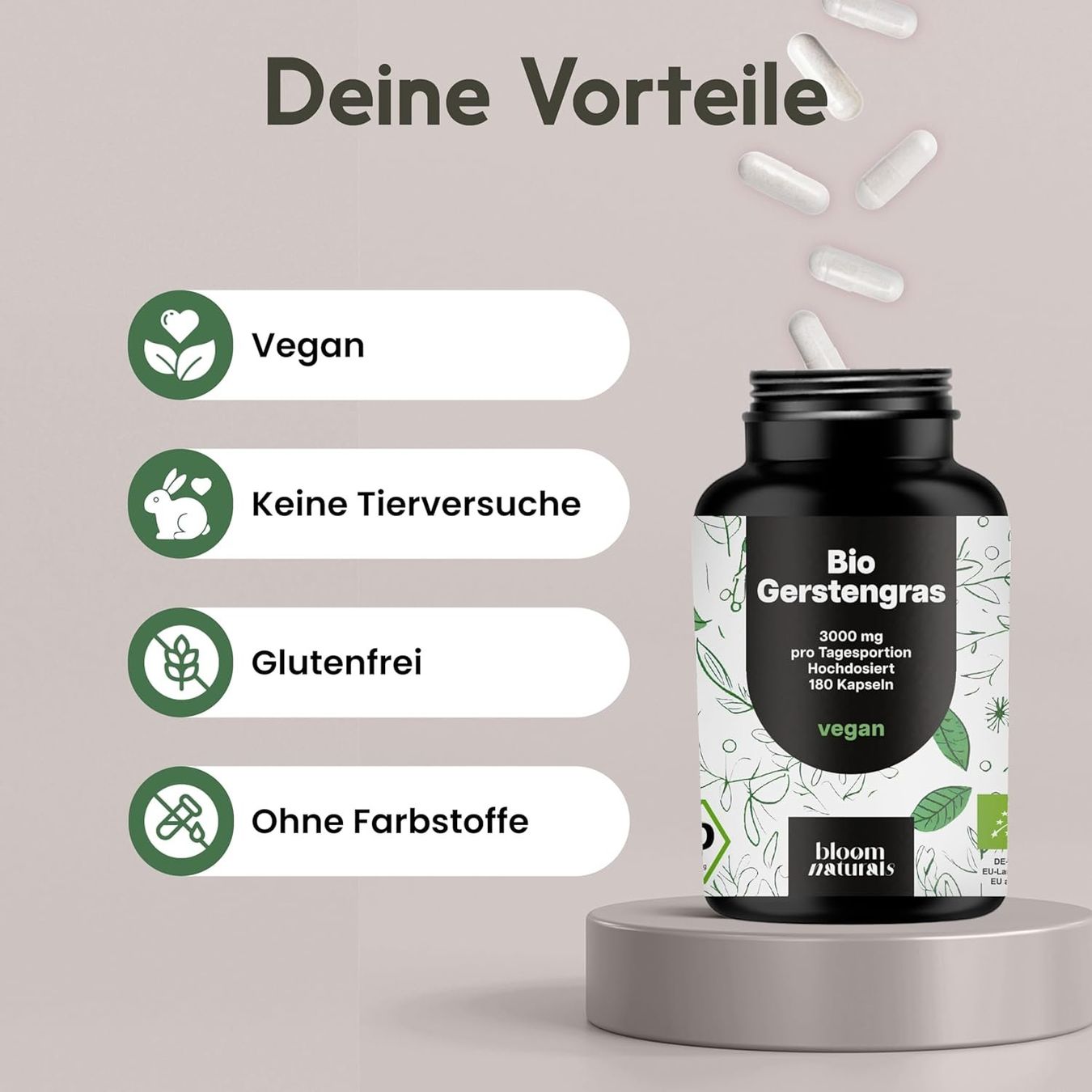 Bio Gerstengras Kapseln 180 Stück Produktbild 3