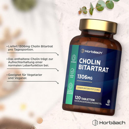 Cholin 1305 mg Tabletten 120 Stück vegan