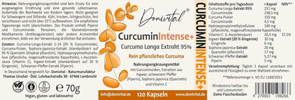 Curcumin Kapseln 95 % – 120 Stk – vegan & magensaftresistent