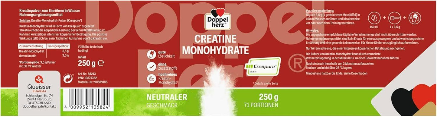 Doppelherz Creatine Monohydrate Creapure 250g
