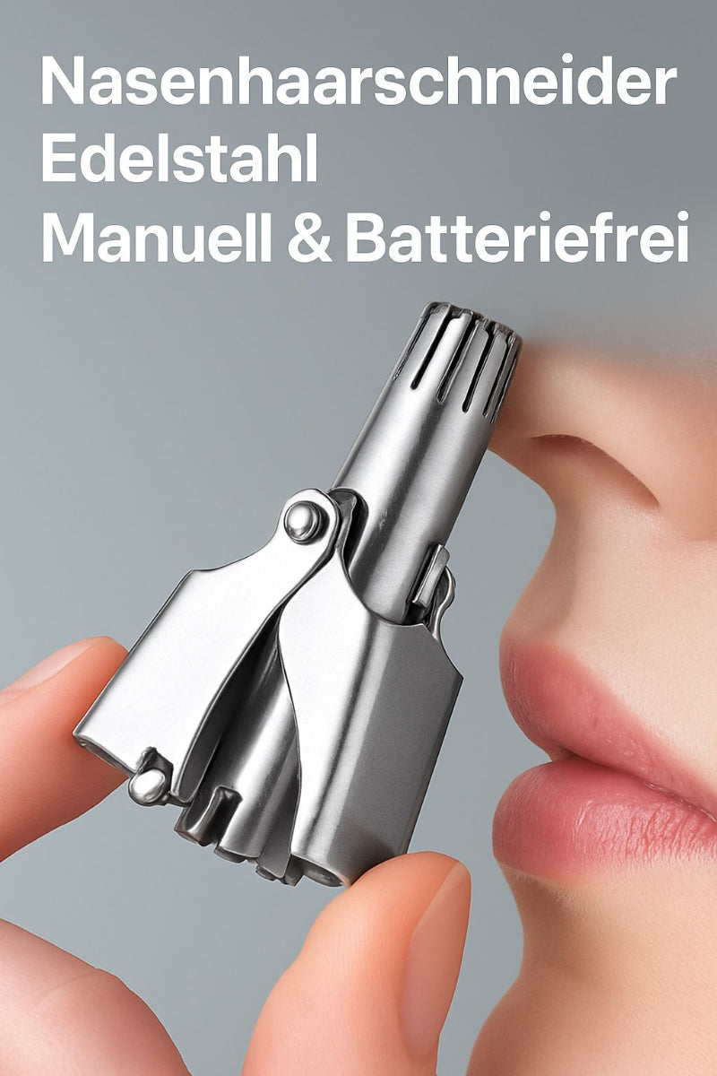 Nasenhaarschneider Edelstahl – Manuell & Batteriefrei
