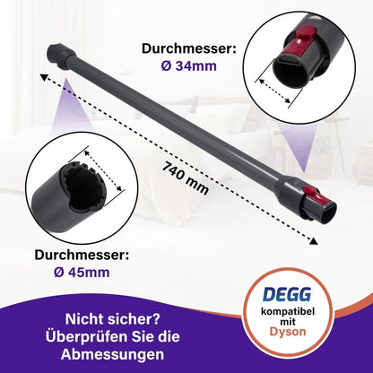 Dyson V12 Saugrohr Teleskoprohr Dunkelgrau