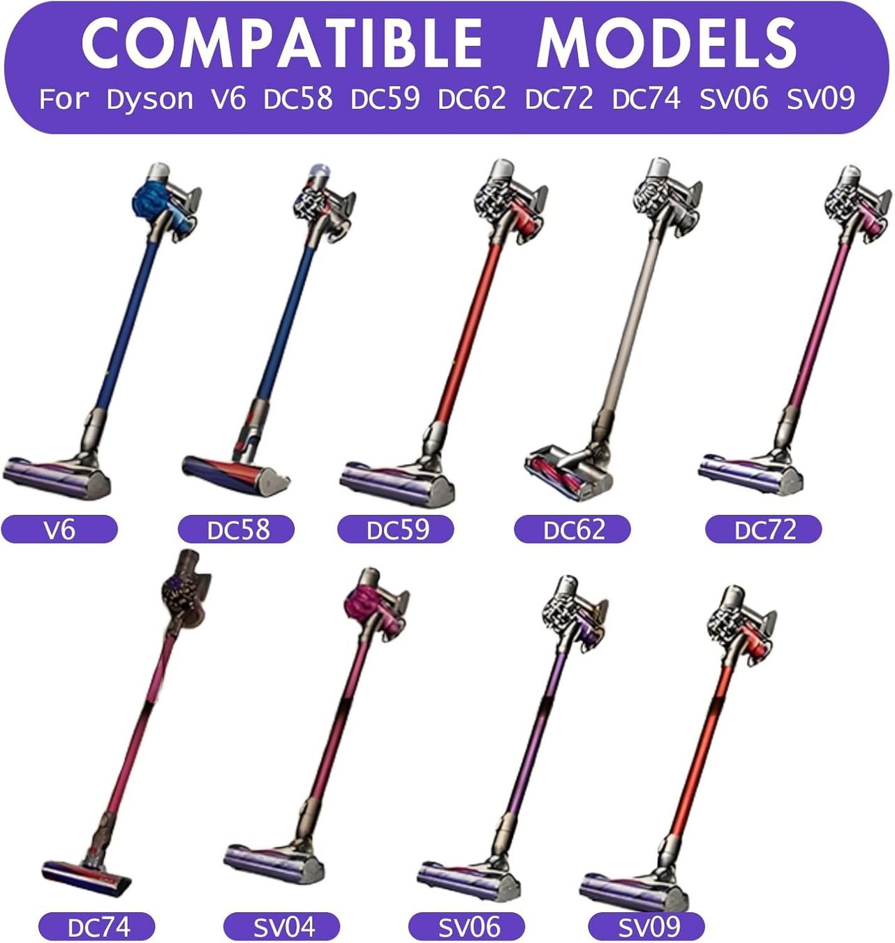 Dyson V6 Bodendüse Turbobürste DC58 DC59 DC62 Ersatz