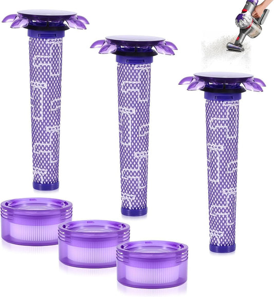 Dyson V8 Filter Set 6x HEPA plus Bürste