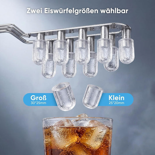 Eiswürfelmaschine 10kg 24h schwarz 1.2L