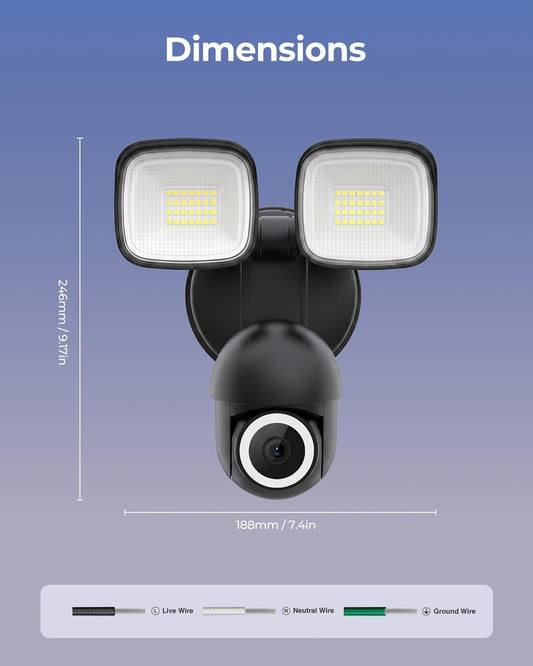 2K Floodlight-Kamera 3500 lm – Ansicht 2